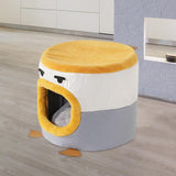 Cat Bed Enclosed Kitten Bed No Deformation Pet Bed Hideaway Short Plush 30cmx30cm - Aladdin Shoppers