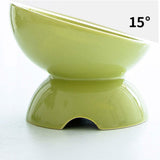 Elevated Cat Food Bowl Kitten Supplies Feeding Raised Tilted Pet Feeder - Aladdin Shoppers
