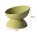 Elevated Cat Food Bowl Kitten Supplies Feeding Raised Tilted Pet Feeder - Aladdin Shoppers