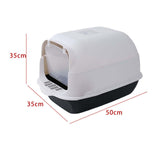 Fully Enclosed Cat Litter Box Easy Tidy Large Semiclosed for Kitten Kitty - Aladdin Shoppers