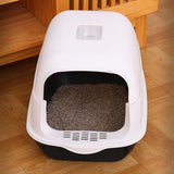 Fully Enclosed Cat Litter Box Easy Tidy Large Semiclosed for Kitten Kitty - Aladdin Shoppers
