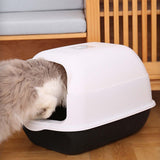 Fully Enclosed Cat Litter Box Easy Tidy Large Semiclosed for Kitten Kitty - Aladdin Shoppers