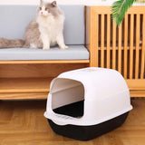 Fully Enclosed Cat Litter Box Easy Tidy Large Semiclosed for Kitten Kitty - Aladdin Shoppers