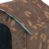 Oxford Cloth Outdoor Feral Cats Warm House Waterproof Bed Kennel Tent Winter square shaped m Brown - Aladdin Shoppers