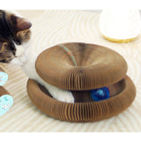 Cat Toy Scratch Board Magic Organ Corrugated Paper Accordion Shape for Pet A - Aladdin Shoppers