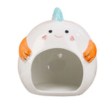 Pet Ceramic Hamster Bedding Hideout Nest Adorable Appearance Easily Clean Dinosaur Orange Legs - Aladdin Shoppers