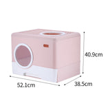 Pet Cat Litter Box Toilet Closed Easy Clean Kitty Litter Box for Indoor Pink - Aladdin Shoppers