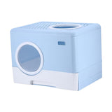 Pet Cat Litter Box Toilet Closed Easy Clean Kitty Litter Box for Indoor Blue - Aladdin Shoppers