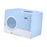 Pet Cat Litter Box Toilet Closed Easy Clean Kitty Litter Box for Indoor Blue - Aladdin Shoppers
