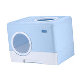 Pet Cat Litter Box Toilet Closed Easy Clean Kitty Litter Box for Indoor Blue - Aladdin Shoppers