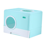 Pet Cat Litter Box Toilet Closed Easy Clean Kitty Litter Box for Indoor Green - Aladdin Shoppers