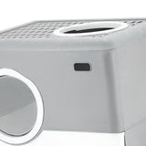Pet Cat Litter Box Toilet Closed Easy Clean Kitty Litter Box for Indoor Gray - Aladdin Shoppers