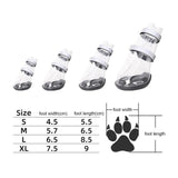 4x Dog Shoes Waterproof Rain Boots Anti Slip Footwear for Small Cats Dogs 18cmx11cmx6cm - Aladdin Shoppers