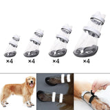 4x Dog Shoes Waterproof Rain Boots Anti Slip Footwear for Small Cats Dogs 18cmx11cmx6cm - Aladdin Shoppers