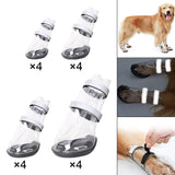 4x Dog Shoes Waterproof Rain Boots Anti Slip Footwear for Small Cats Dogs 18cmx11cmx6cm - Aladdin Shoppers