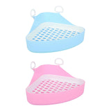 Triangle Potty Trainer Toilet Corner Litter Box for Chinchillas Supplies Blue - Aladdin Shoppers