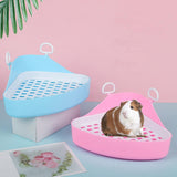 Triangle Potty Trainer Toilet Corner Litter Box for Chinchillas Supplies Blue - Aladdin Shoppers