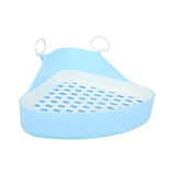 Triangle Potty Trainer Toilet Corner Litter Box for Chinchillas Supplies Blue - Aladdin Shoppers