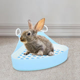 Triangle Potty Trainer Toilet Corner Litter Box for Chinchillas Supplies Blue - Aladdin Shoppers