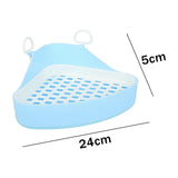 Triangle Potty Trainer Toilet Corner Litter Box for Chinchillas Supplies Blue - Aladdin Shoppers