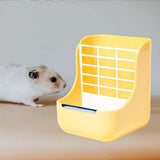 2 in 1 Rabbit Feeder Pets Accessories Detachable for Chinchilla Guinea Pigs Yellow - Aladdin Shoppers
