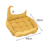 Cat Bed Nest with Ball Toys Warm Basket for Rabbits Puppy Small Medium Dog Yellow S - Aladdin Shoppers