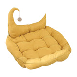 Cat Bed Nest with Ball Toys Warm Basket for Rabbits Puppy Small Medium Dog Yellow S - Aladdin Shoppers