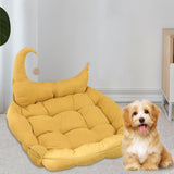 Cat Bed Nest with Ball Toys Warm Basket for Rabbits Puppy Small Medium Dog Yellow S - Aladdin Shoppers