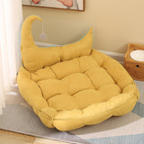 Cat Bed Nest with Ball Toys Warm Basket for Rabbits Puppy Small Medium Dog Yellow S - Aladdin Shoppers