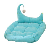 Cat Bed Nest with Ball Toys Warm Basket for Rabbits Puppy Small Medium Dog Light Blue S - Aladdin Shoppers