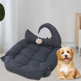 Cat Bed Nest with Ball Toys Warm Basket for Rabbits Puppy Small Medium Dog Dark Blue S - Aladdin Shoppers