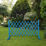Wooden Dog Gate Door Expanding Folding Fence Accessory Professional Foldable 170cmx70cm Blue - Aladdin Shoppers