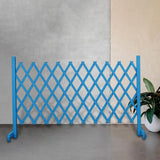 Wooden Dog Gate Door Expanding Folding Fence Accessory Professional Foldable 170cmx70cm Blue - Aladdin Shoppers