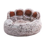 Pet Bed Waterproof Bottom Sleeping Sofa Comfortable Plush for Dogs Brown Medium - Aladdin Shoppers