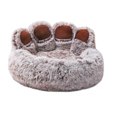 Pet Bed Waterproof Bottom Sleeping Sofa Comfortable Plush for Dogs Brown Medium - Aladdin Shoppers