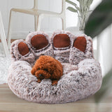 Pet Bed Waterproof Bottom Sleeping Sofa Comfortable Plush for Dogs Brown Medium - Aladdin Shoppers