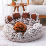 Pet Bed Waterproof Bottom Sleeping Sofa Comfortable Plush for Dogs Brown Medium - Aladdin Shoppers