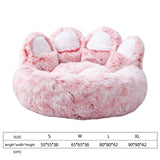 Pet Bed Waterproof Bottom Sleeping Sofa Comfortable Plush for Dogs Pink Large - Aladdin Shoppers