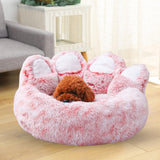 Pet Bed Waterproof Bottom Sleeping Sofa Comfortable Plush for Dogs Pink Large - Aladdin Shoppers