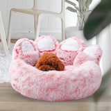 Pet Bed Waterproof Bottom Sleeping Sofa Comfortable Plush for Dogs Pink Large - Aladdin Shoppers