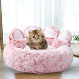 Pet Bed Waterproof Bottom Sleeping Sofa Comfortable Plush for Dogs Pink Large - Aladdin Shoppers