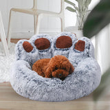 Pet Bed Waterproof Bottom Sleeping Sofa Comfortable Plush for Dogs Gray Large - Aladdin Shoppers