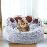 Pet Bed Waterproof Bottom Sleeping Sofa Comfortable Plush for Dogs Gray Large - Aladdin Shoppers