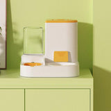 Pet Feeder Detachable Pet Bowls Water Food Bowls Water Fountain Cat Bowls Yellow - Aladdin Shoppers