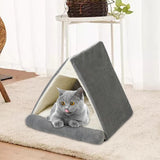 Autumn Winter Pet Tent with Cushion Cat Nest Tent Indoor Kennel Gray - Aladdin Shoppers