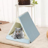 Autumn Winter Pet Tent with Cushion Cat Nest Tent Indoor Kennel Blue - Aladdin Shoppers