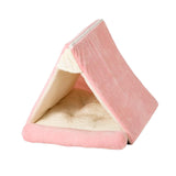 Autumn Winter Pet Tent with Cushion Cat Nest Tent Indoor Kennel Pink - Aladdin Shoppers