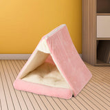 Autumn Winter Pet Tent with Cushion Cat Nest Tent Indoor Kennel Pink - Aladdin Shoppers