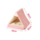 Autumn Winter Pet Tent with Cushion Cat Nest Tent Indoor Kennel Pink - Aladdin Shoppers