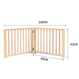Multifunctional Expandable Accordion Dog Gate Wood for Lawn Garden Outdoor 60x43cm - Aladdin Shoppers